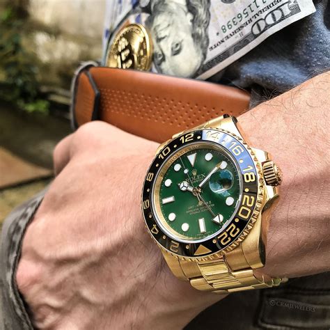 rolex gmt gold green face|rolex gmt for sale.